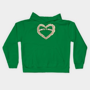 Hearts & Minds (heart shape) Kids Hoodie